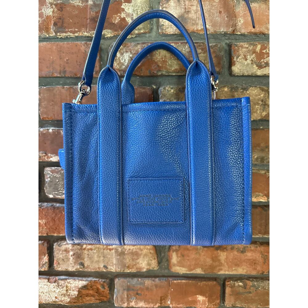 Marc Jacobs The Leather Small Tote Bag - Cobalt/Blue Sea - Picture 7 of 13